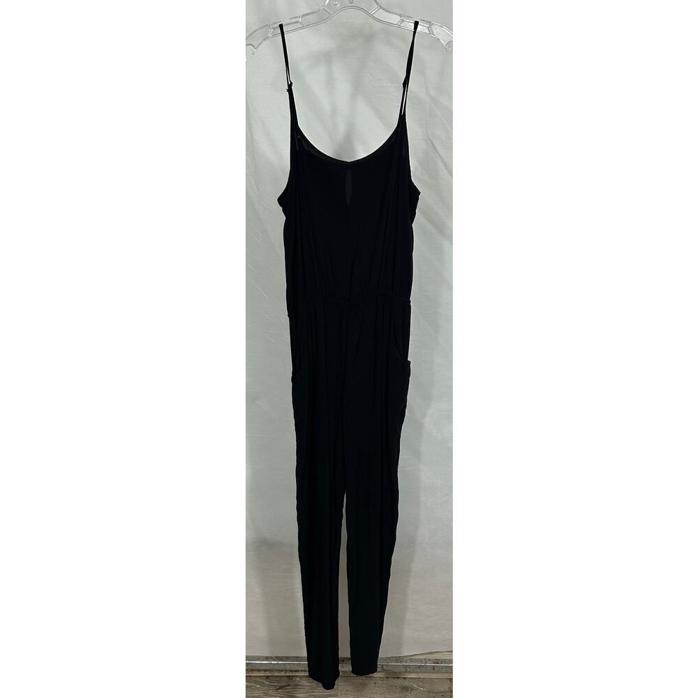 Factorie Black Sleeveless Jumpsuit with Adjustable Straps, Size Small